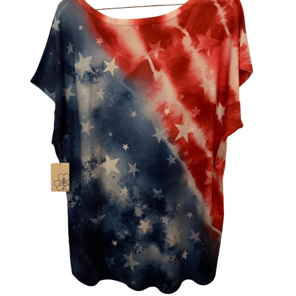 Women's Patriotic Top NEW Size XL
